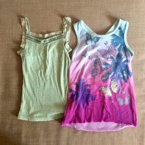 Bundle two girls size 5 pretty & unique tanks